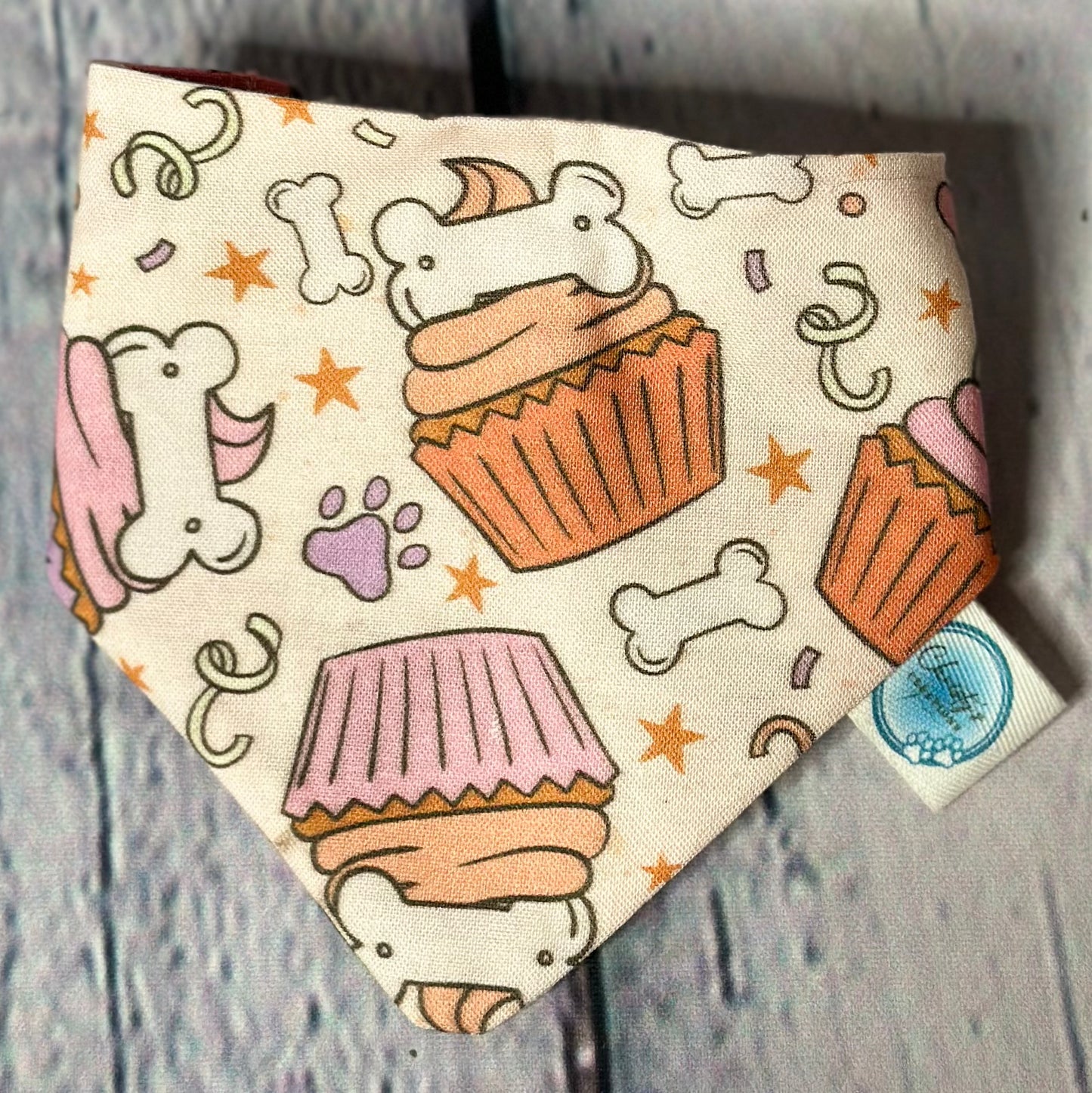 Cupcake Reversible Scrunchie Bandana