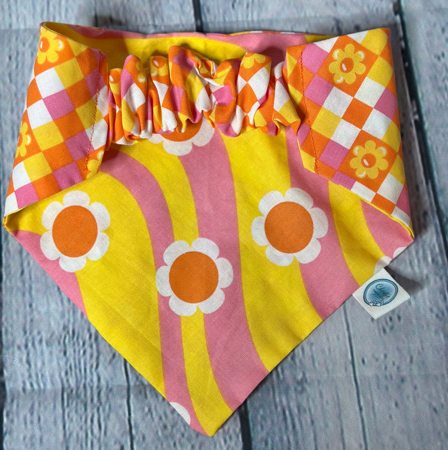 Getting Groovy Reversible Scrunchie Bandana