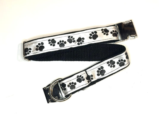 Silver Paw Print Collar