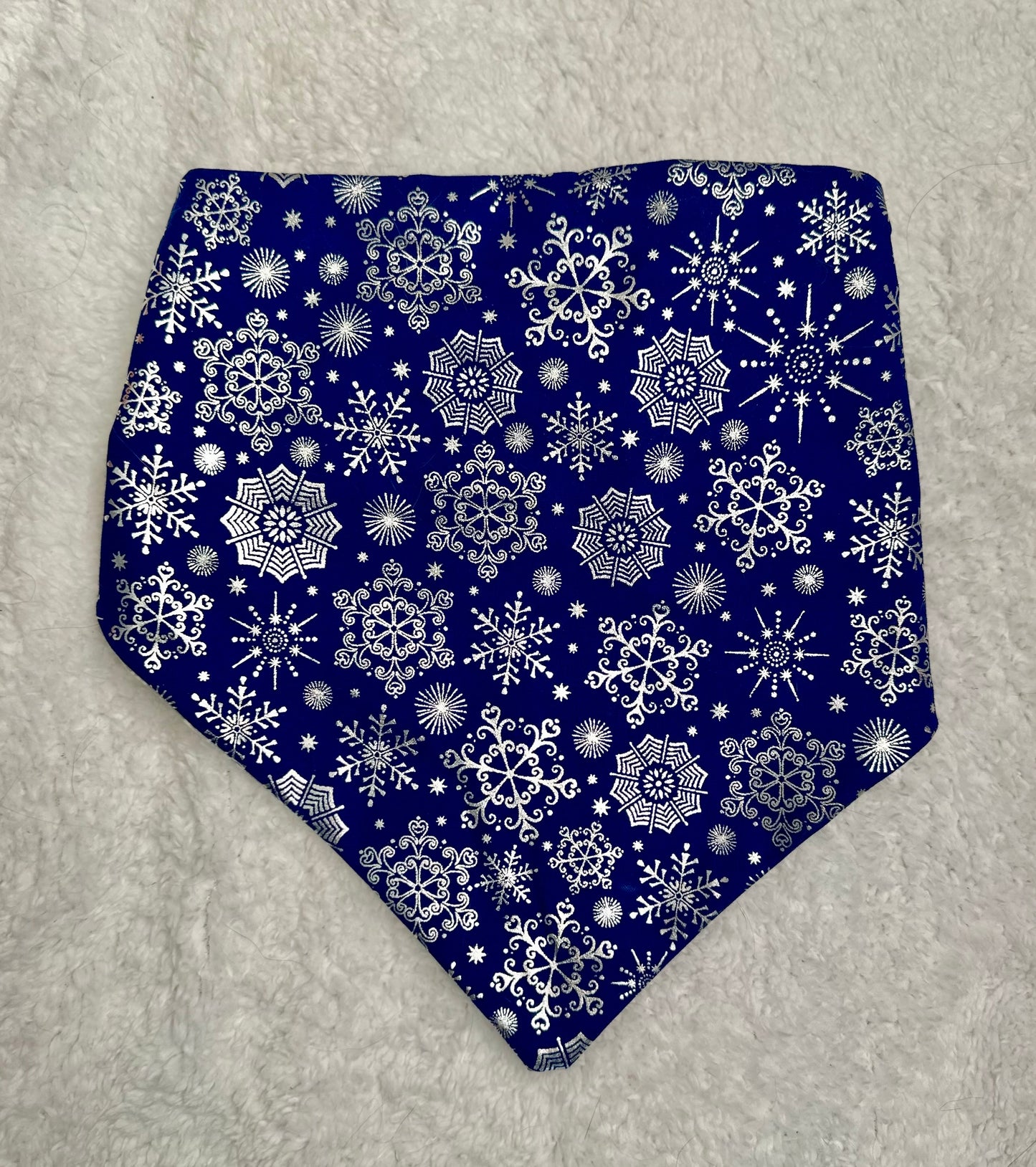 Blue and Silver Reversible Scrunchie Bandana